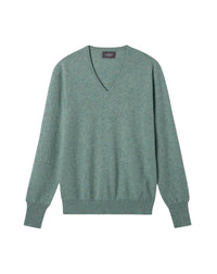 V-neck cashmere jumper - Leaf