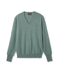 RECO130Pull Col V Classique - Feuille