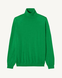 RECO205Pull Col Roulé Ultrafin - Vert Carouby
