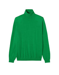 Ultra-fine cashmere roll-neck jumper - Carouby Green