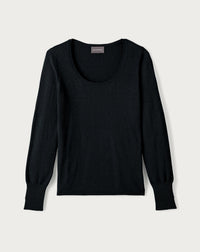 RECO75Ras De Cou Décolleté Danseuse Fentes Poignets - Noir