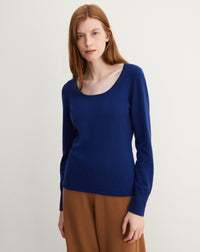 RECO75Ras De Cou Décolleté Danseuse Fentes Poignets - Royal