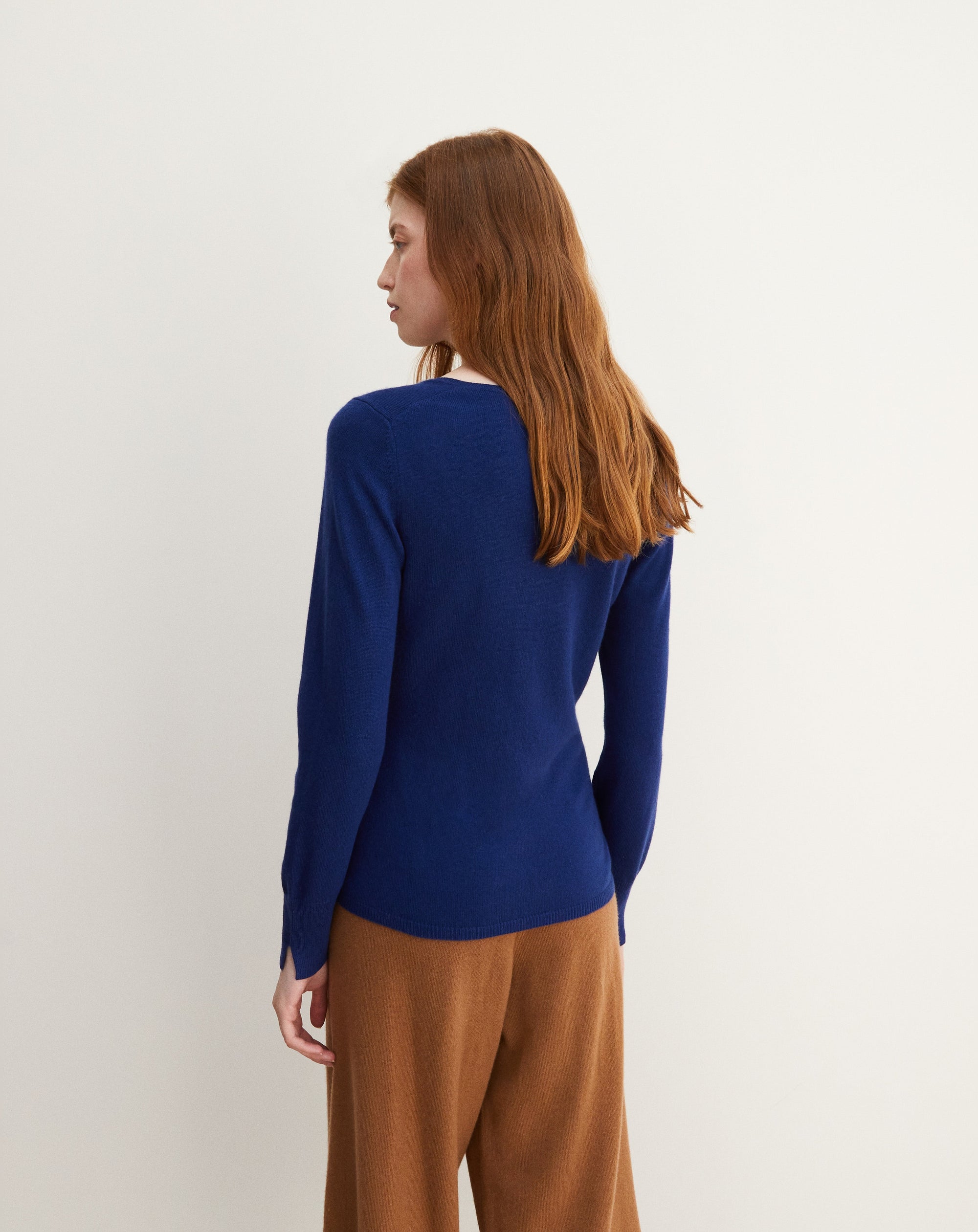 RECO75Ras De Cou Décolleté Danseuse Fentes Poignets - Royal
