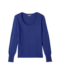 Pull col rond décolleté fentes poignets en cachemire -  Royal