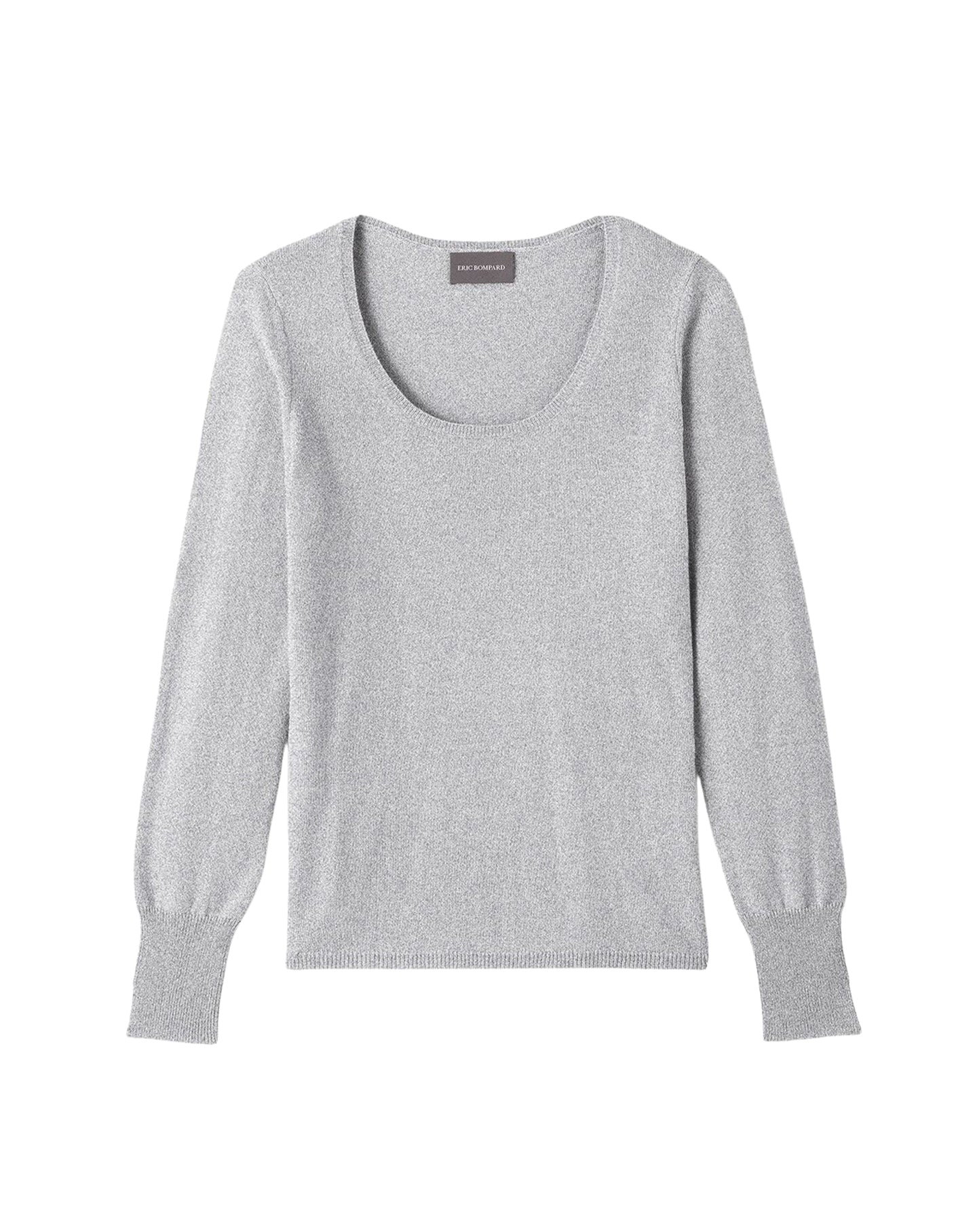 Pull col rond décolleté fentes poignets en cachemire -  Givre