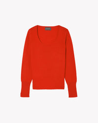 RECO75Ras De Cou Décolleté Danseuse Fentes Poignets - Rouge Guarana