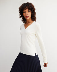 RECO75Pull V Cintré - Naturel