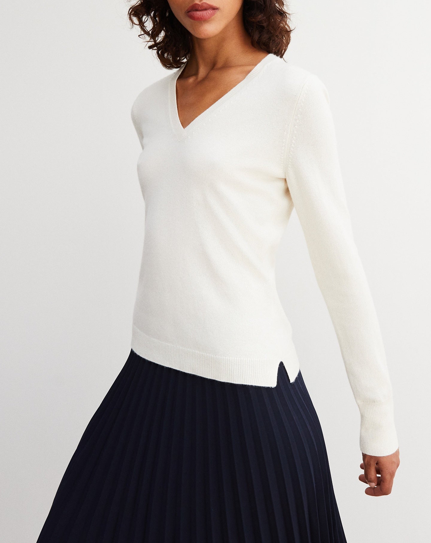 RECO75Pull V Cintré - Naturel