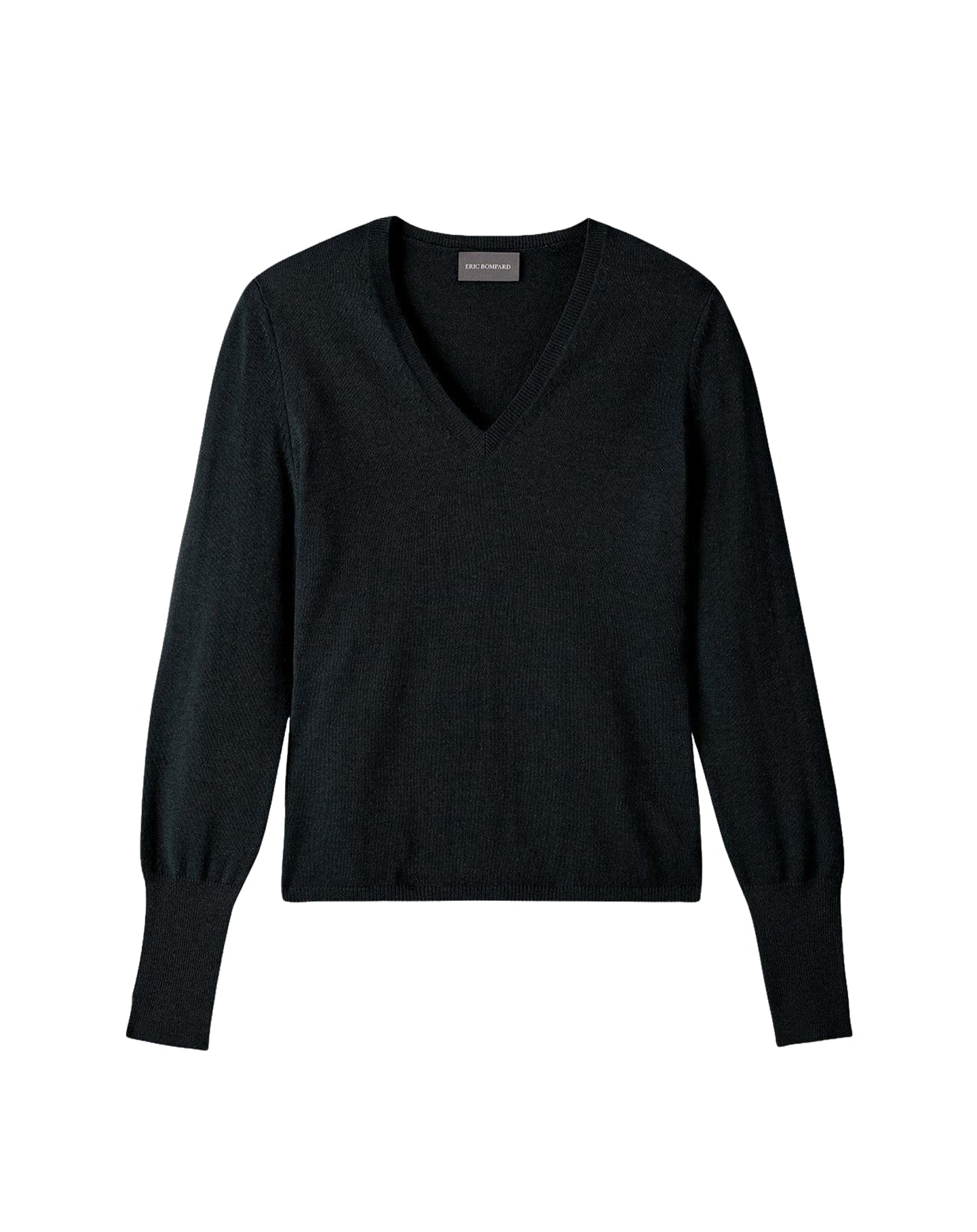 Fitted V-neck cashmere jumper - Black