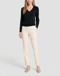 Fitted V-neck cashmere jumper - Black