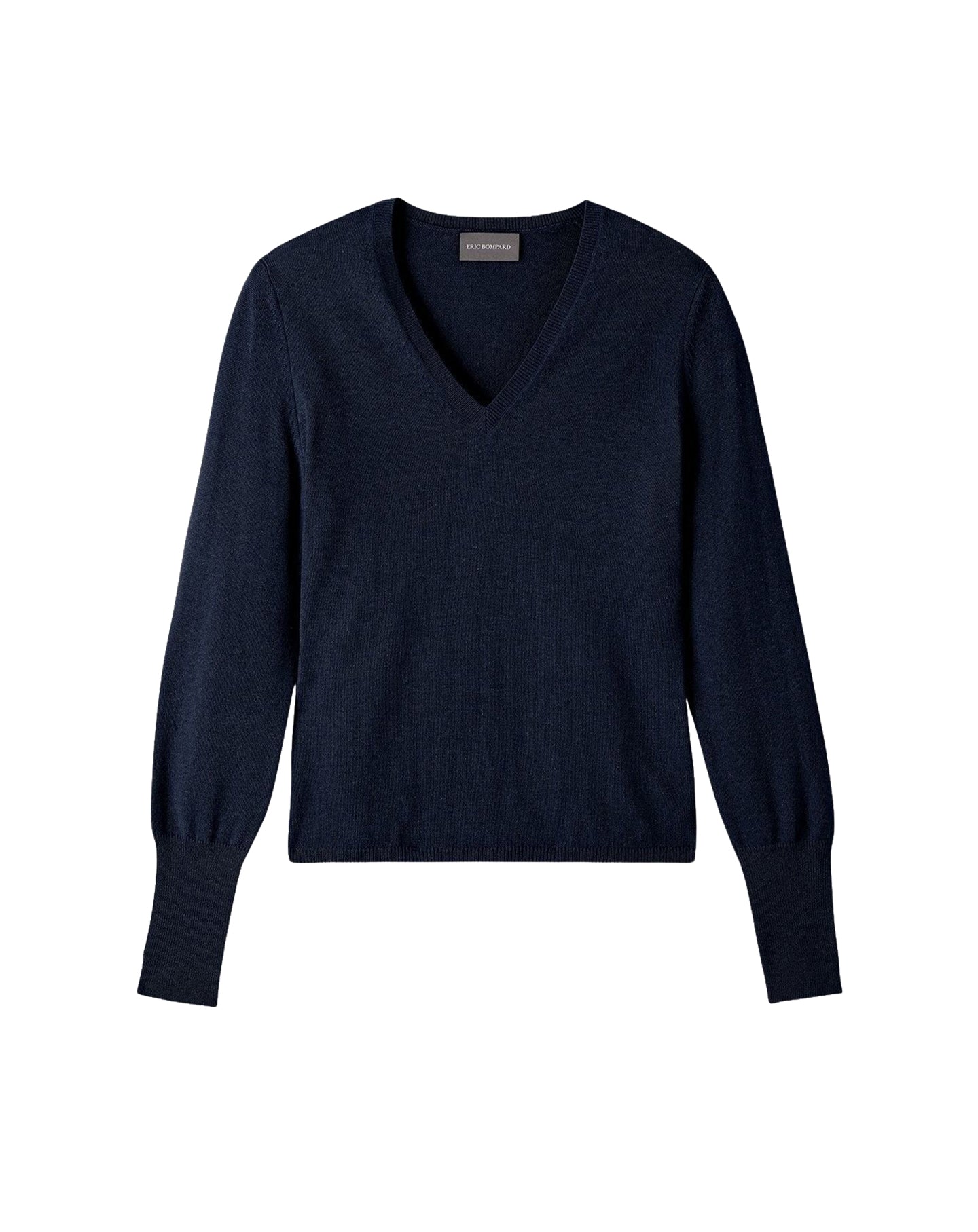 Fitted V-neck cashmere jumper - Navy