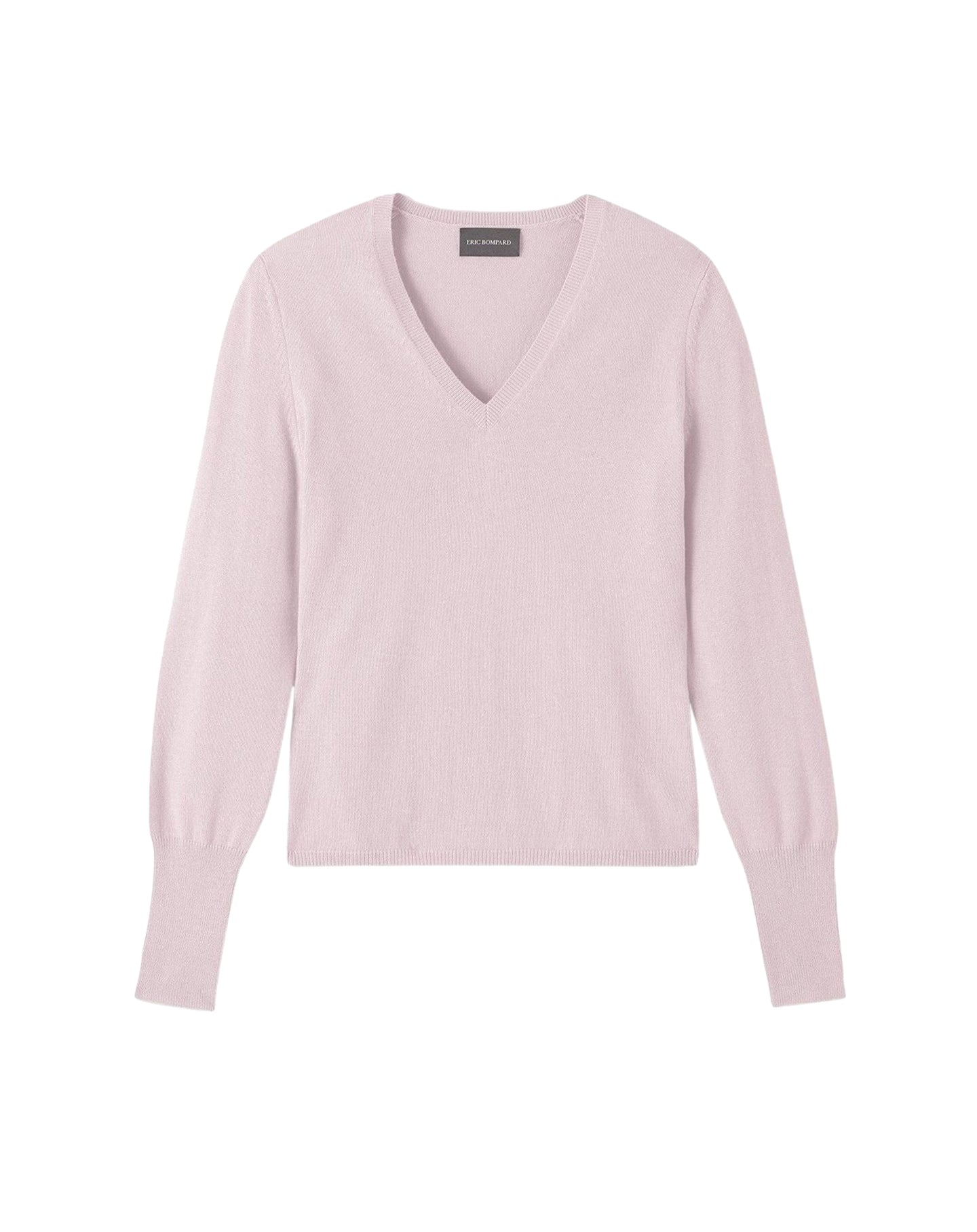 Fitted V-neck cashmere jumper - Cherry