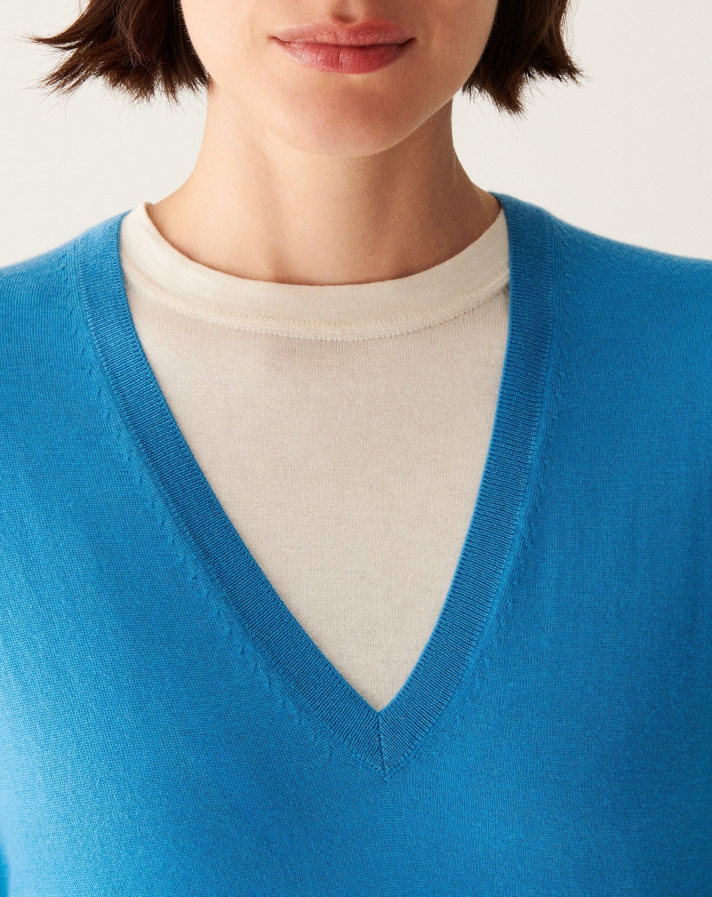 RECO110Pull Col V Ultrafin - Bleu Caldero