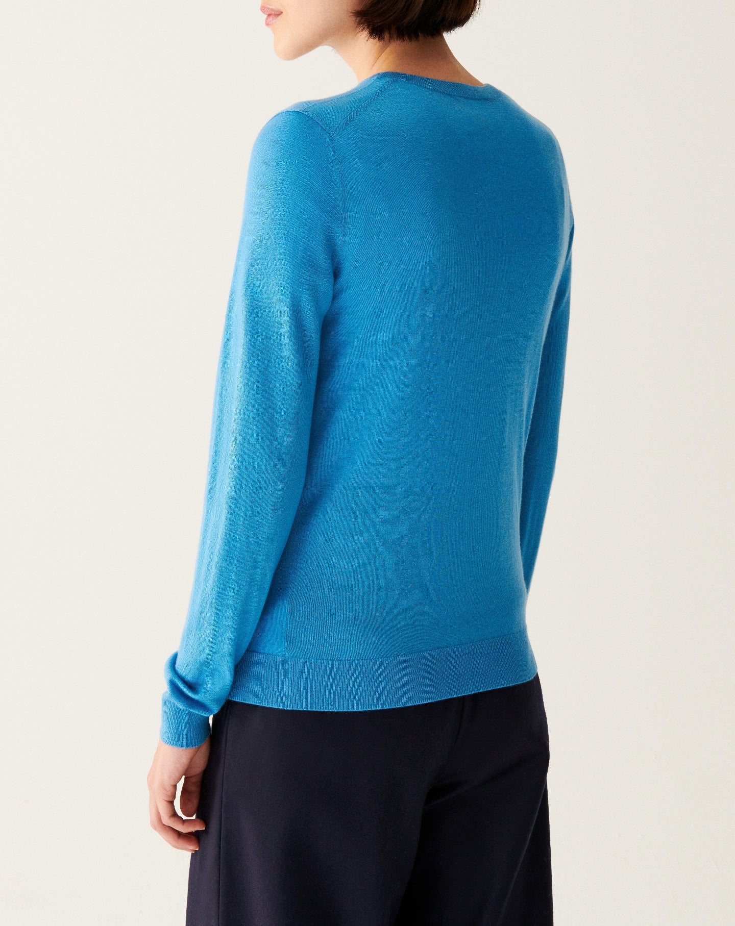 RECO110Pull Col V Ultrafin - Bleu Caldero