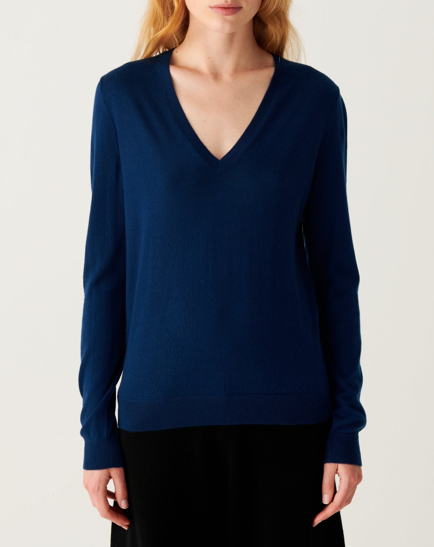 RECO110Pull Col V Ultrafin - Bleu Caldero