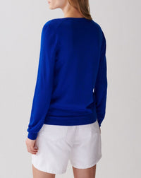 RECO110Pull Col V Ultrafin - Bleu Delphinium