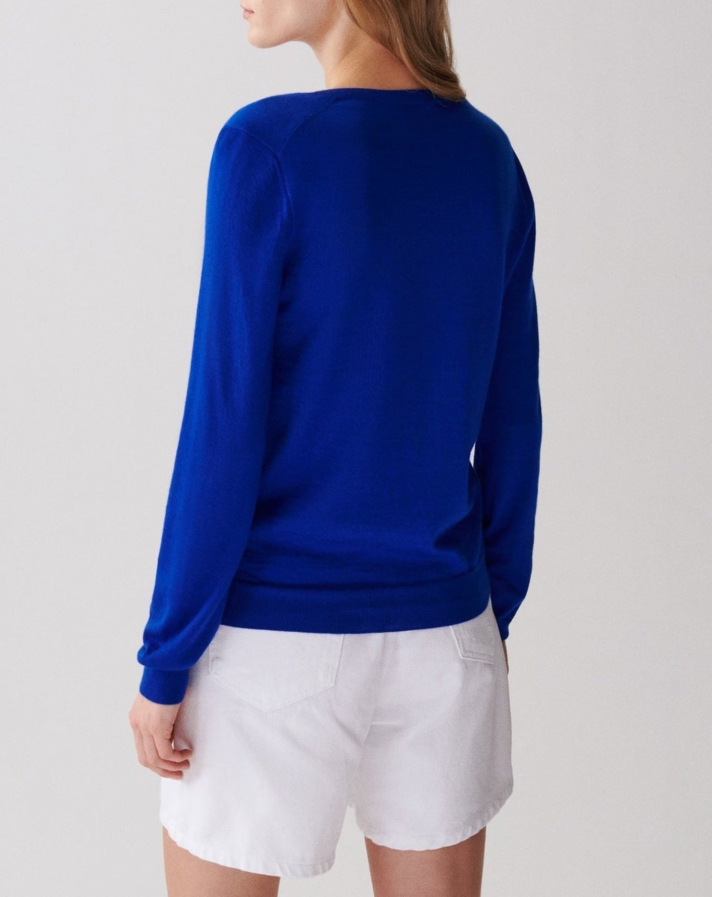 RECO110Pull Col V Ultrafin - Bleu Delphinium