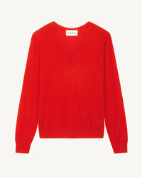 RECO110Pull Col V Ultrafin - Rouge Gorge