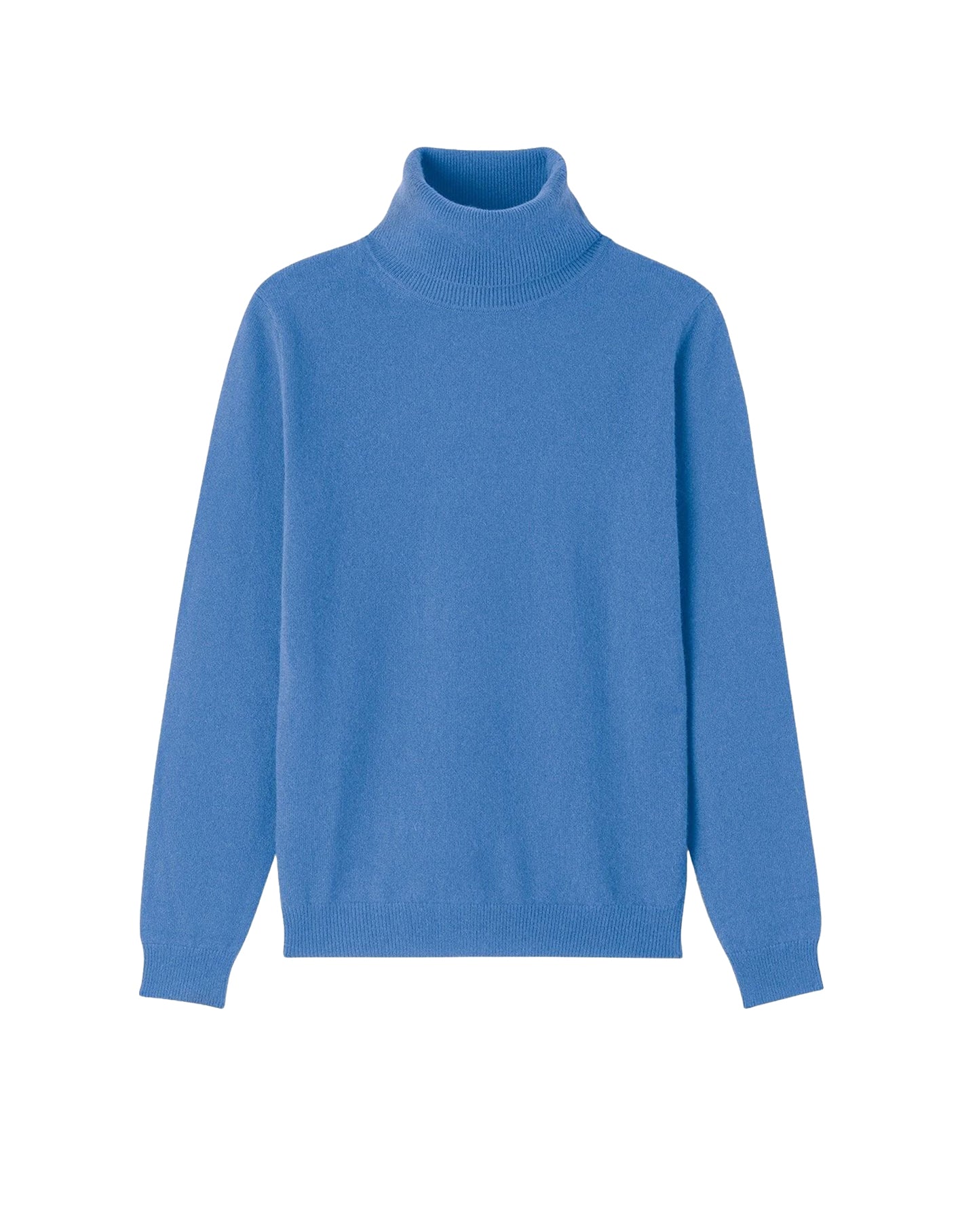 Classic cashmere roll-neck jumper - Kinetic Blue