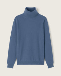 RECO115Pull Col Roulé Classique - Bleu Caldero