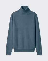 RECO115Pull Col Roulé Classique - Bleu Mineral