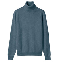 RECO115Pull Col Roulé Classique - Bleu Mineral