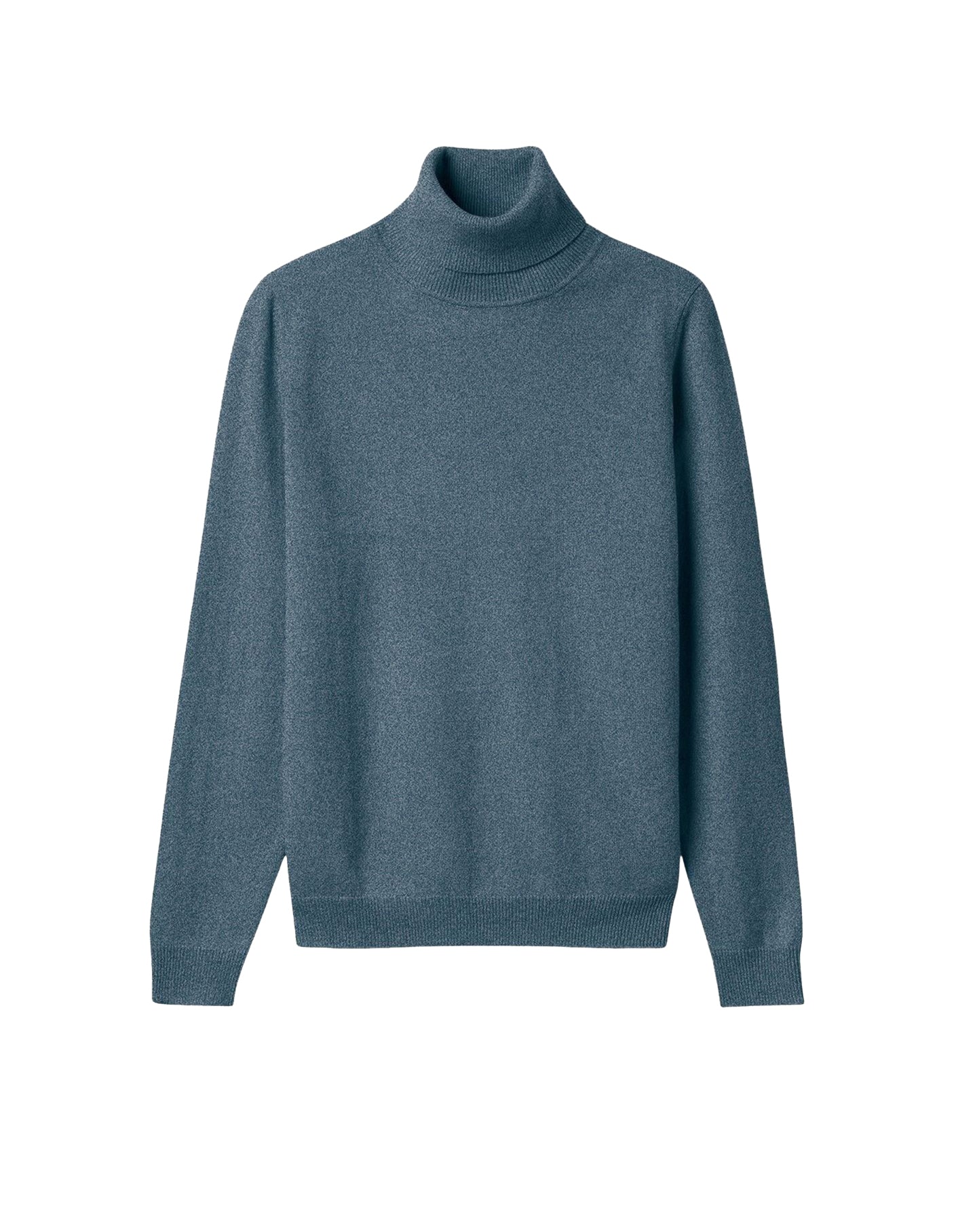 Classic cashmere roll-neck jumper - Mineral Blue