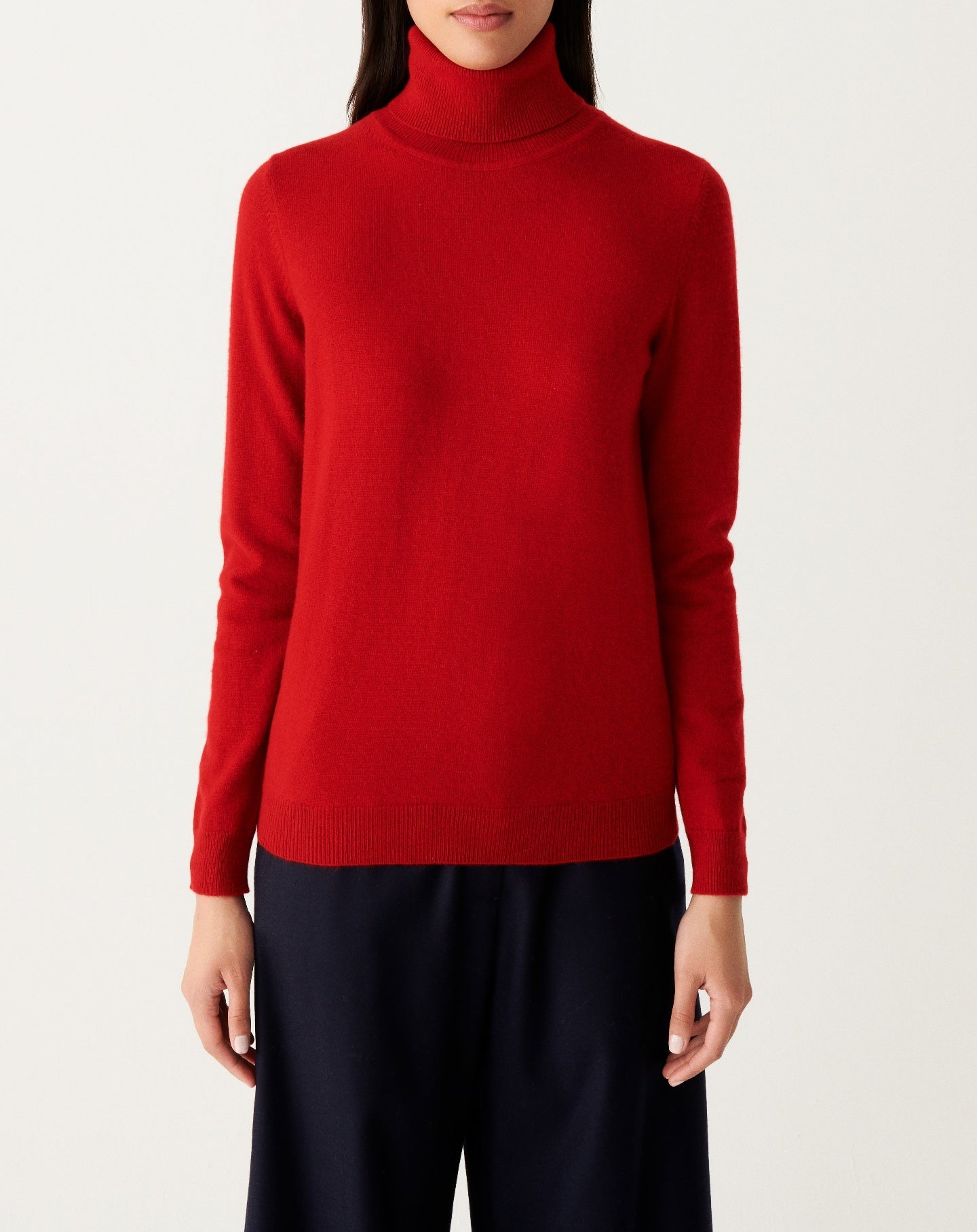 RECO115Pull Col Roulé Classique - Rouge College