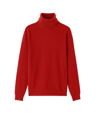 Classic cashmere roll-neck jumper - College Red