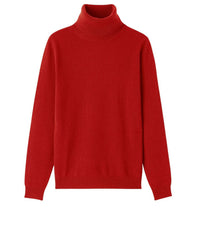 RECO115Pull Col Roulé Classique - Rouge College