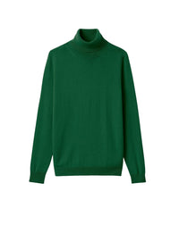 Classic cashmere roll-neck jumper - Amazon Green