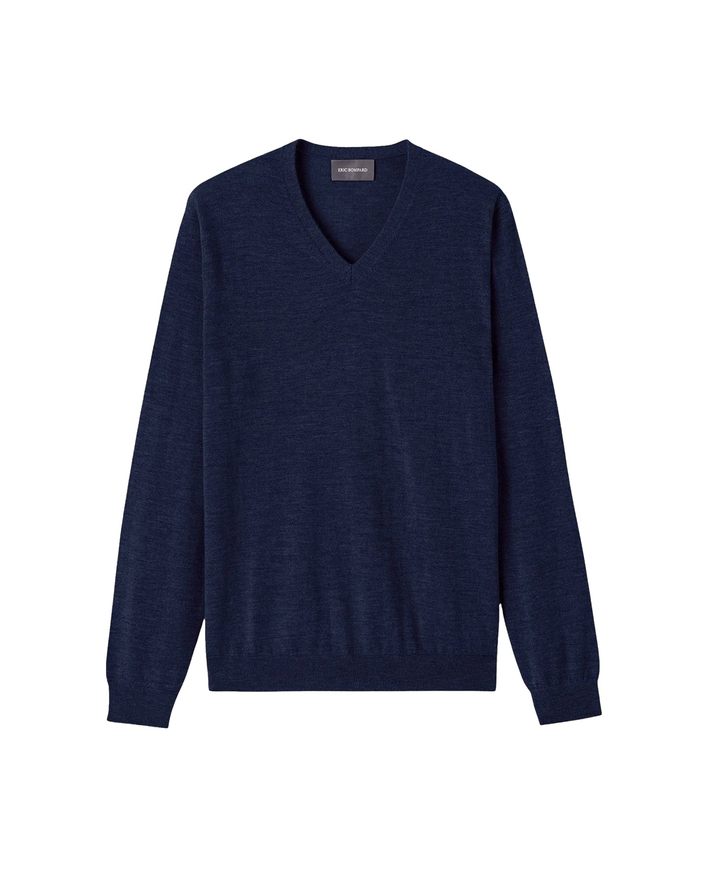 Pull col V ultrafin en cachemire -  Bleu Nocturne