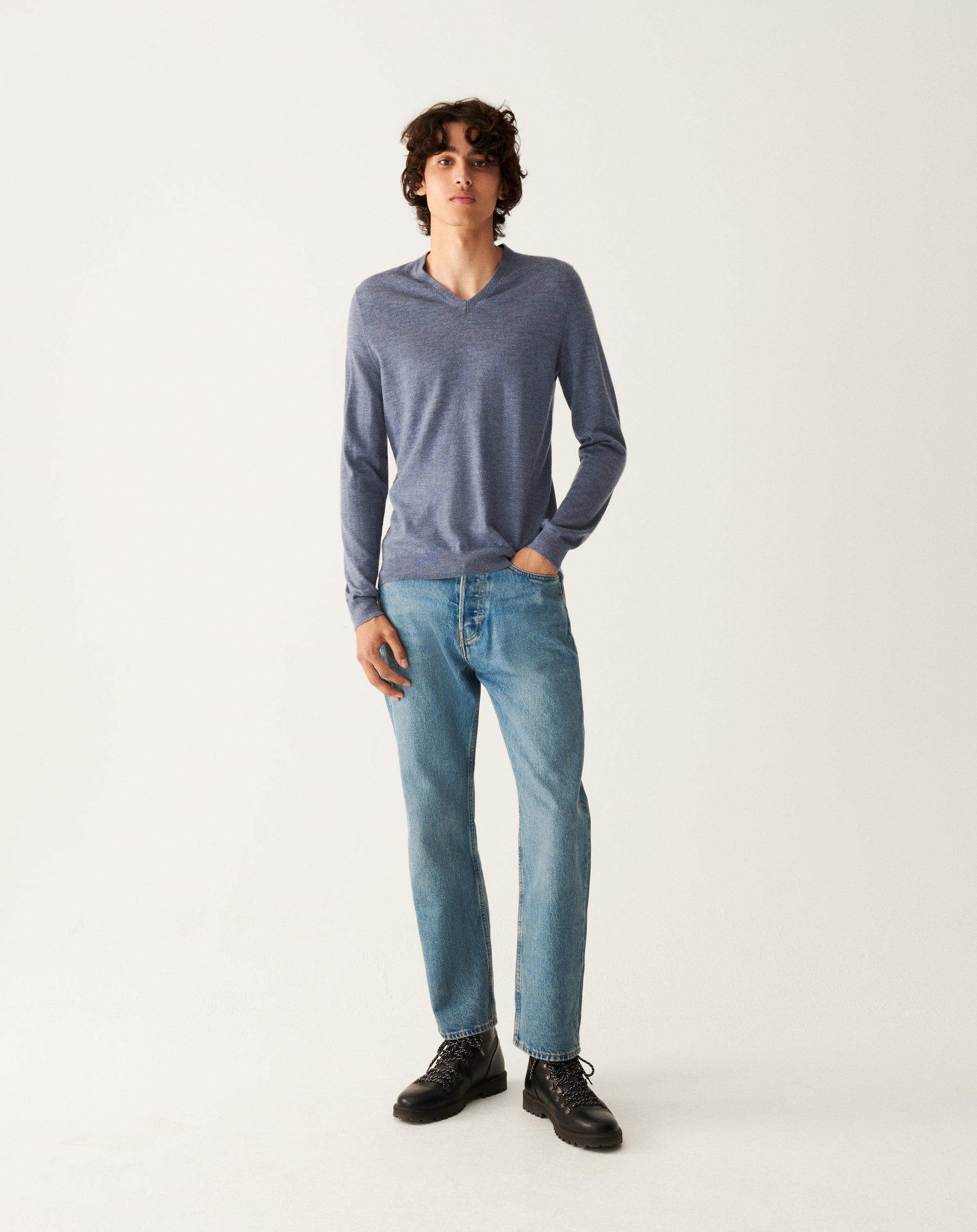RECO130Pull Col V Ultrafin - Bleu Apatite