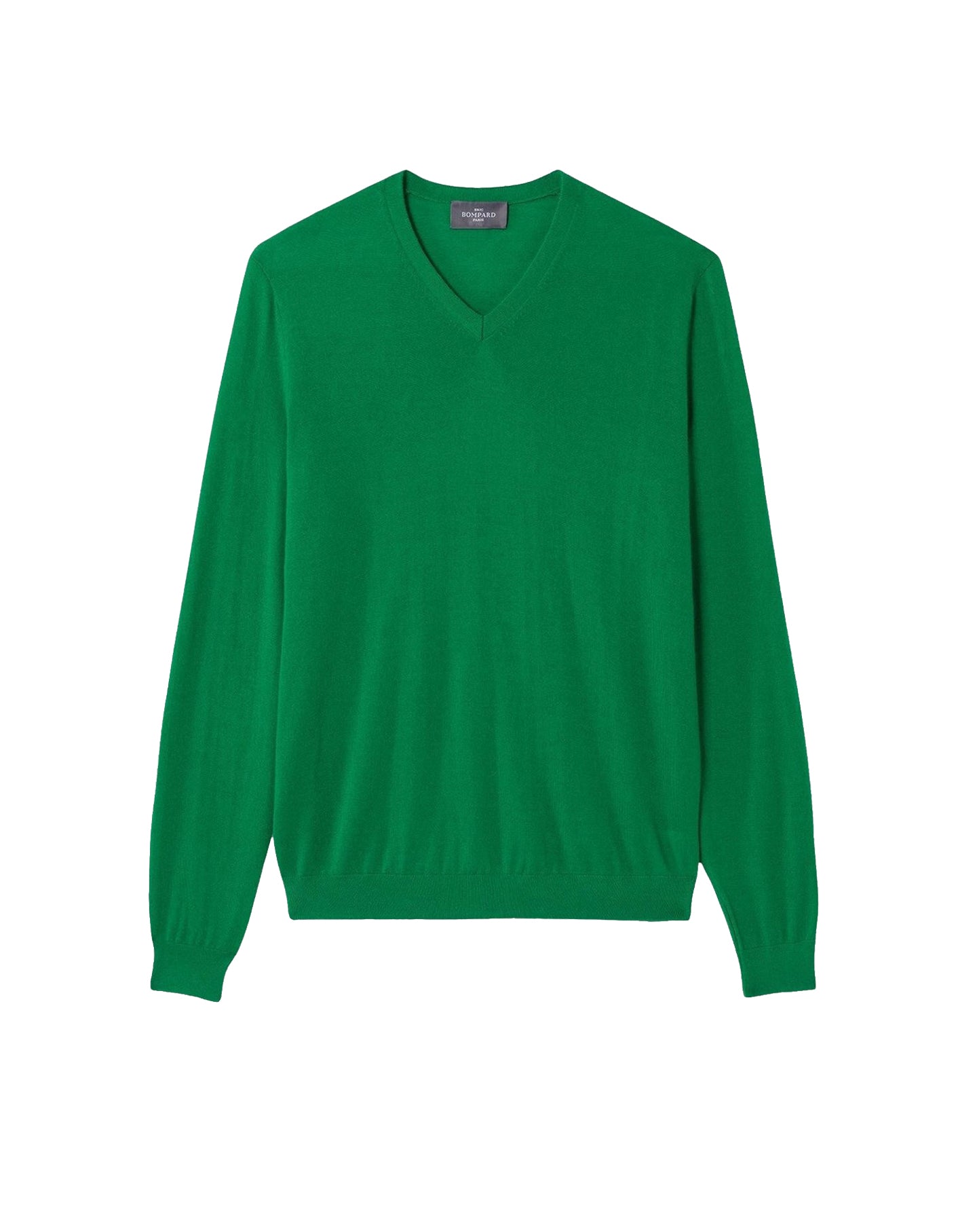 Ultra-fine V-neck cashmere jumper - Carouby Green