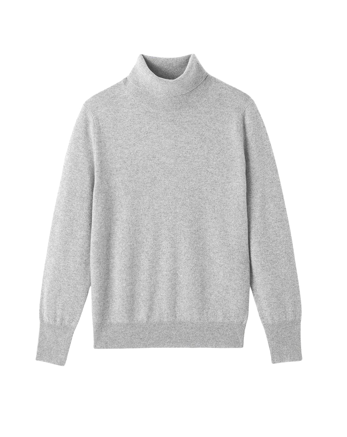 Classic cashmere roll-neck jumper - Givre