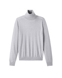 Ultra-fine cashmere roll-neck jumper - Givre