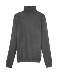 Ultra-fine cashmere roll-neck jumper - Givre