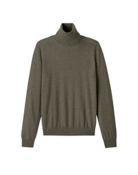 Ultra-fine cashmere roll-neck jumper - Khaki