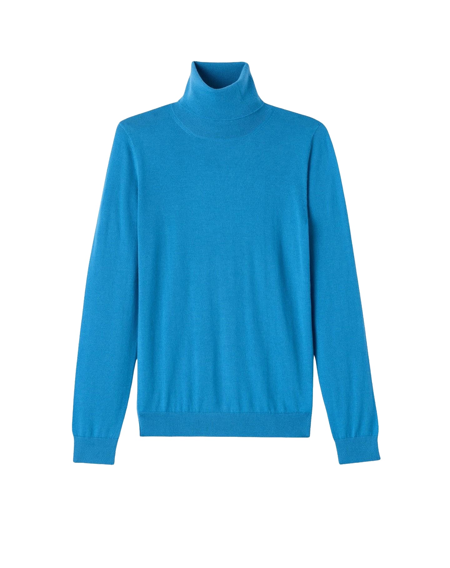 Ultra-fine cashmere roll-neck jumper - Caldero Blue