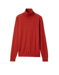 Ultra-fine cashmere roll-neck jumper - Cinabre