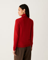 RECO115Pull Col Roulé Ultrafin - Rose Jelly