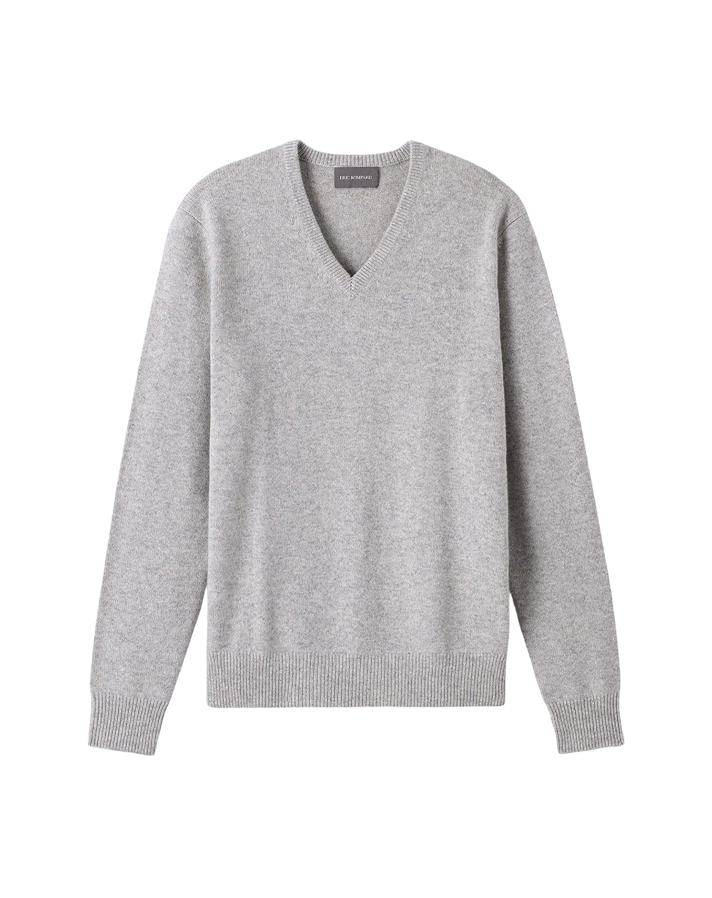 4-ply V-neck cashmere jumper - Silver Grey