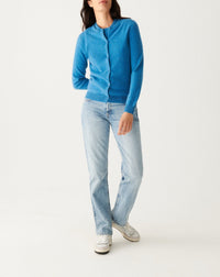RECO115Cardigan Classique - Bleu Ecosse