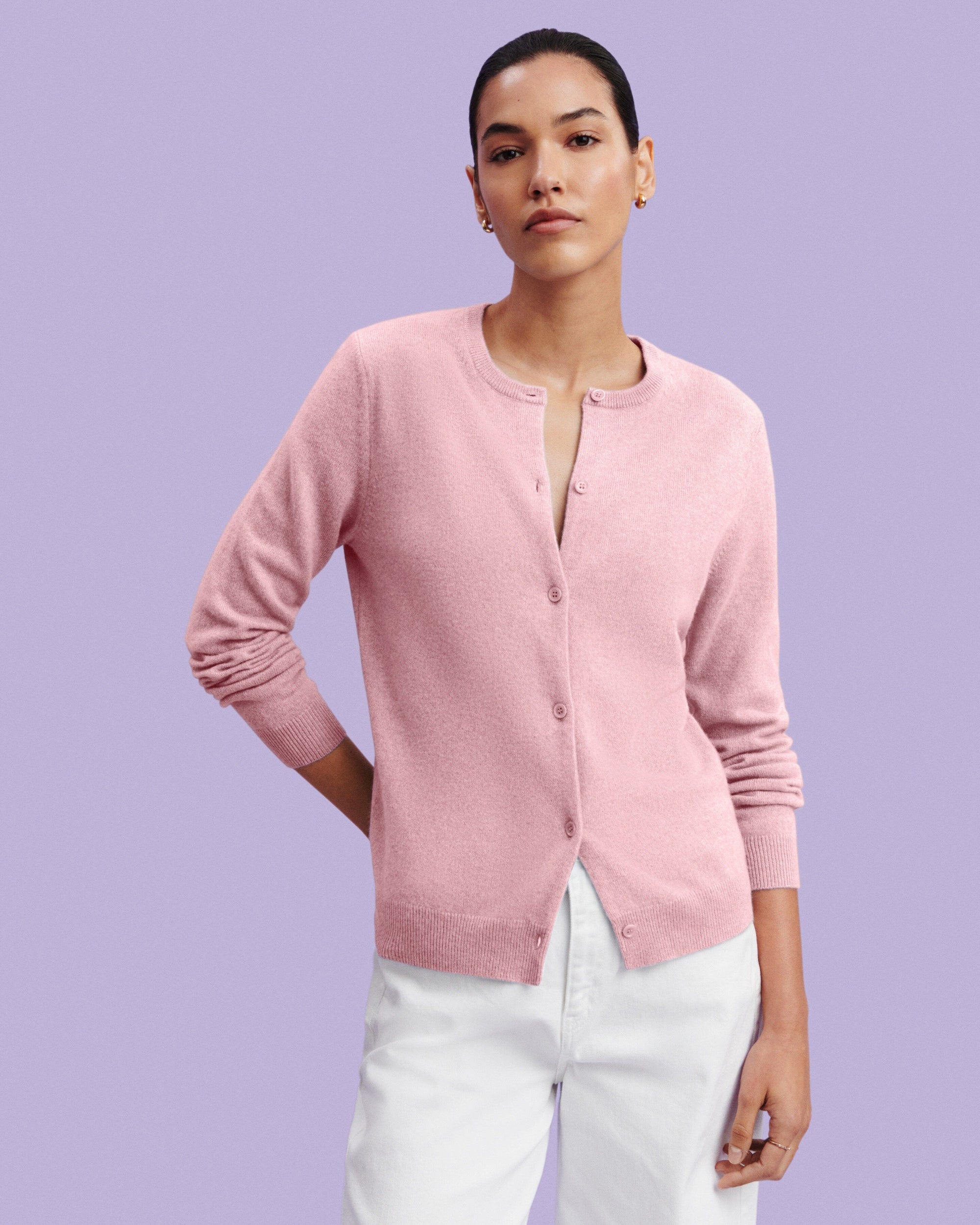 RECO115Cardigan Classique - Rose Loukoum