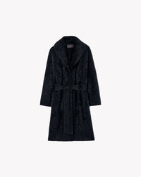 RECO475Manteau Cachemire Brossé - Noir