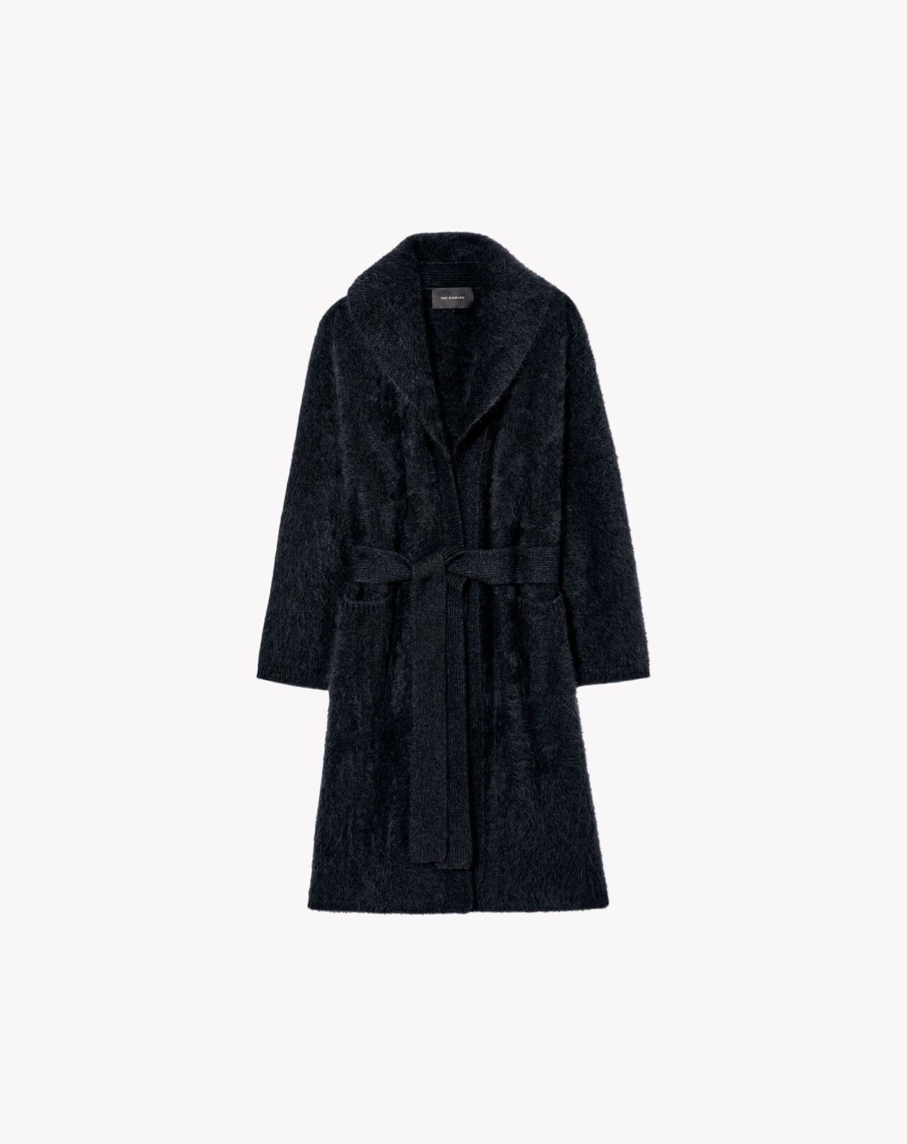 RECO475Manteau Cachemire Brossé - Noir