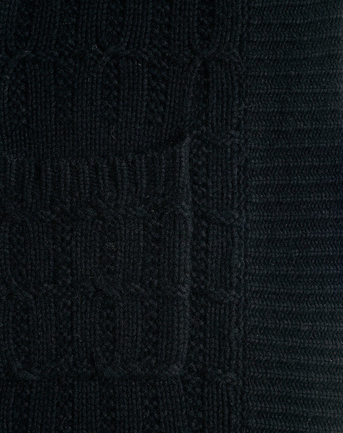 RECO380Manteau Col Châle Torsades Fantaisies - Noir