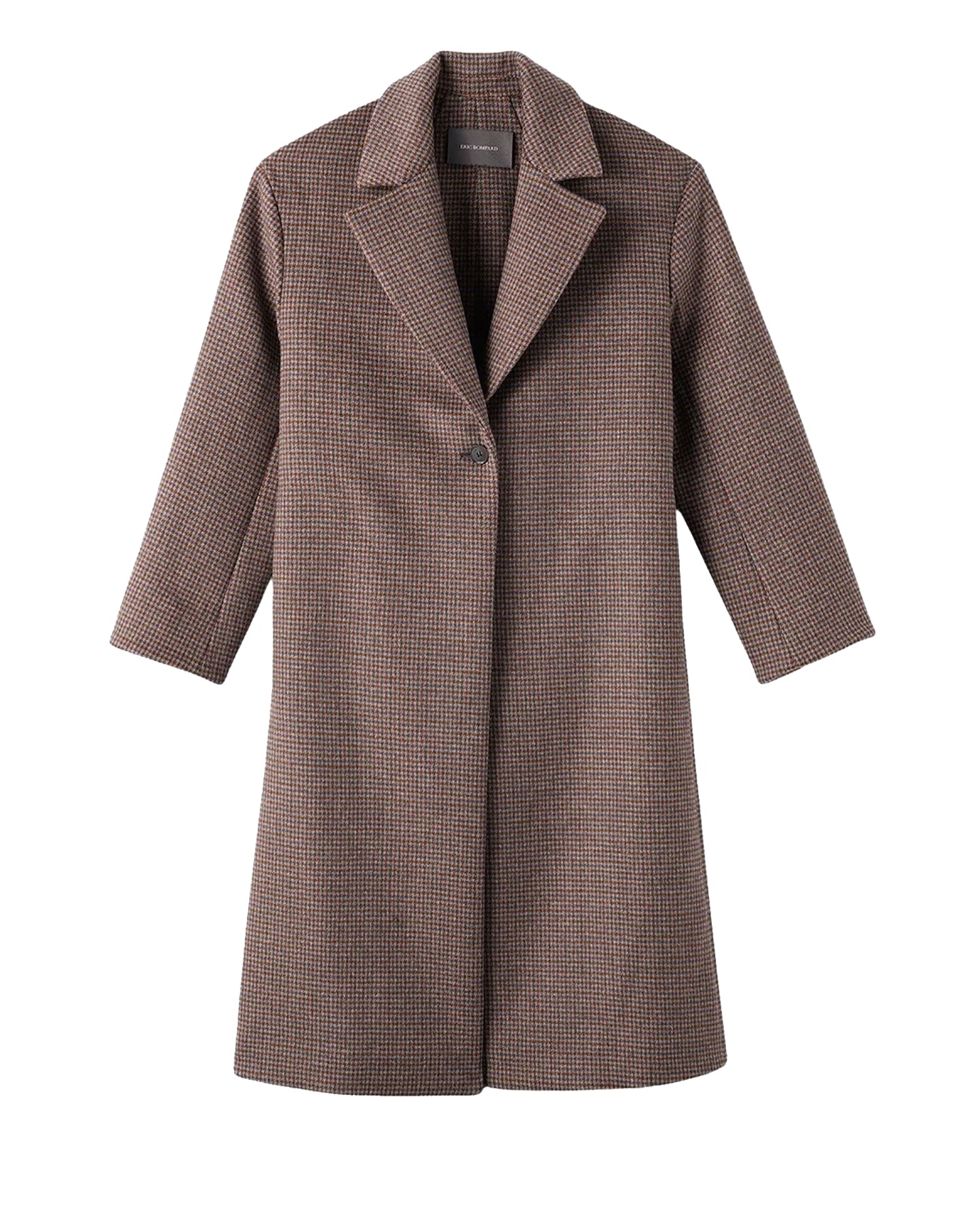 Manteau long à double face tissé tweed en laine -  Tweed Millet
