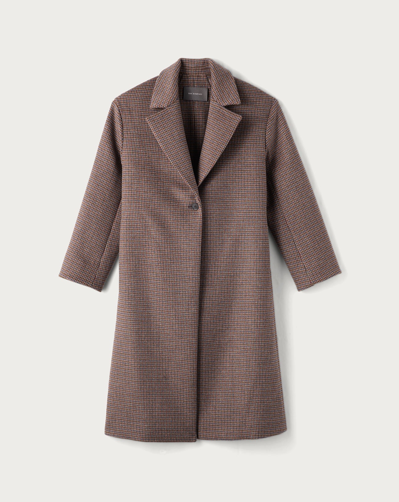 RECO325Manteau Long Double Face Tissé Tweed - Tweed Millet