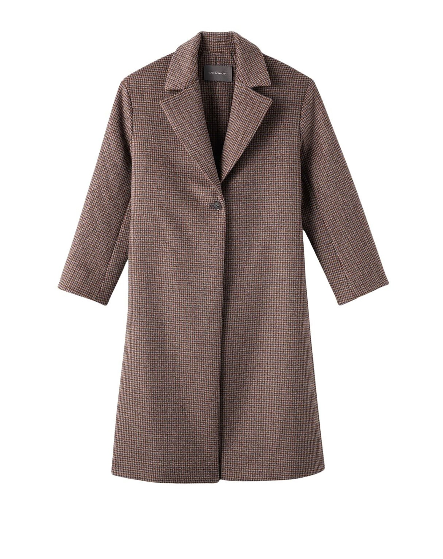 RECO325Manteau Long Double Face Tissé Tweed - Tweed Millet